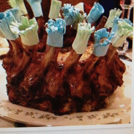 Pork: Crown Roast of Pork with Apple and Sausage Stuffing