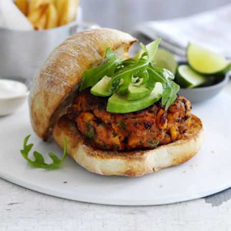 Chorizo bean burgers
