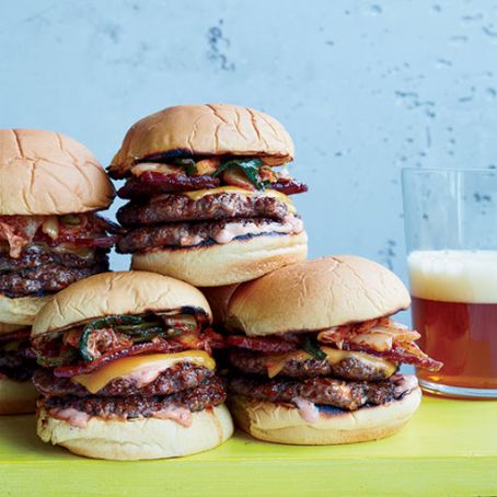 Bacon-and-Kimchi Burgers