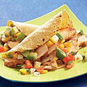 Chicken Tacos with Mango-Avocado Salsa