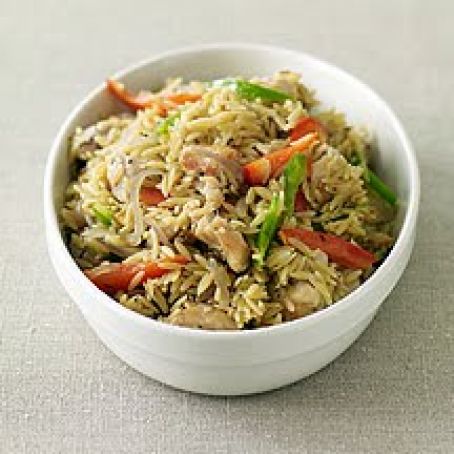 Orzo Risotto with Chicken Thighs