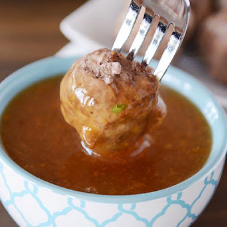 Baked Orange-Glazed Meatballs