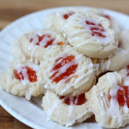 Almond Shortbread Thumbprint Cookies
