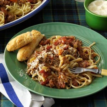Beef Bolognese with Linguine Recipe