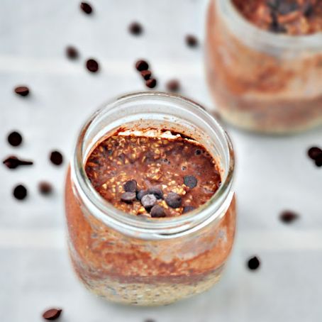 Almond Butter Chocolate Overnight Oats - My Whole Food Life