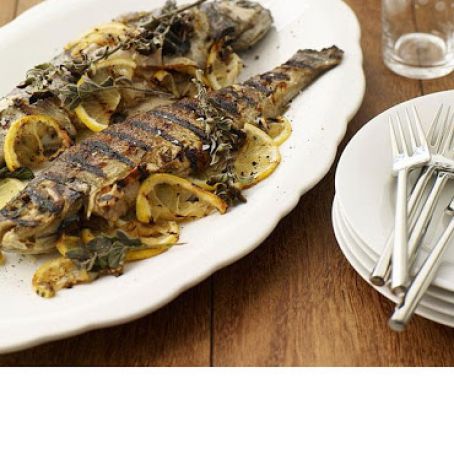 Grilled Trout Stuffed with Lemon and Oregano