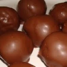 Chocolate Covered Rice Krispie Peanut Butter Balls
