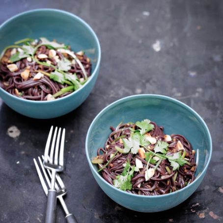 Black Rice Noodles With Ginger & Chili