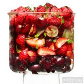 Red Fruit Salad with Balsamic Vinegar & Basil