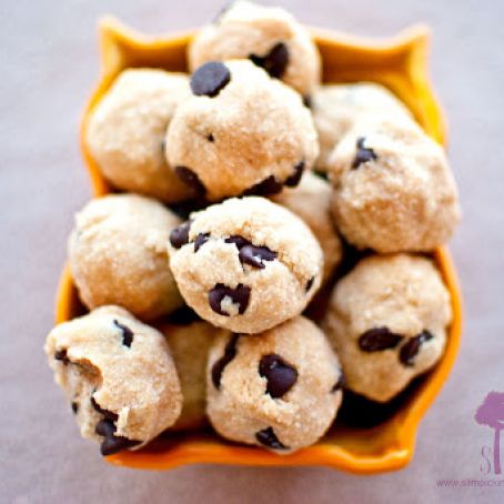 bites - Grain Free No Bake Chocolate Peanut Butter Coconut Cookie Dough Balls