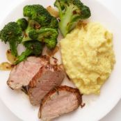 Pork with Rosemary Polenta