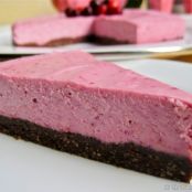 Raw Vegan Lemon Cranberry Cheesecake