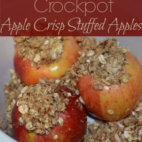 Apple Crisp Stuffed Apples (Crockpot)