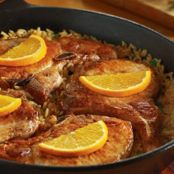 Orange Pork and Rice Skillet