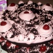 Black Forest Cake with White Chocolate Raspberry Creme