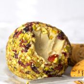 Lemon Cranberrty and Pistachio  Cashew Cheese Ball