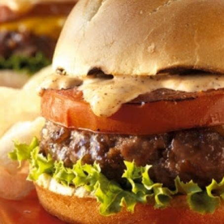 GRILLED CHORIZO BURGERS WITH GRILLED TOMATO AND CHEDDAR