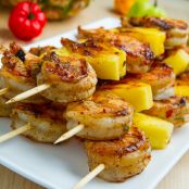 Grilled Jerk Shrimp and Pineapple Skewers