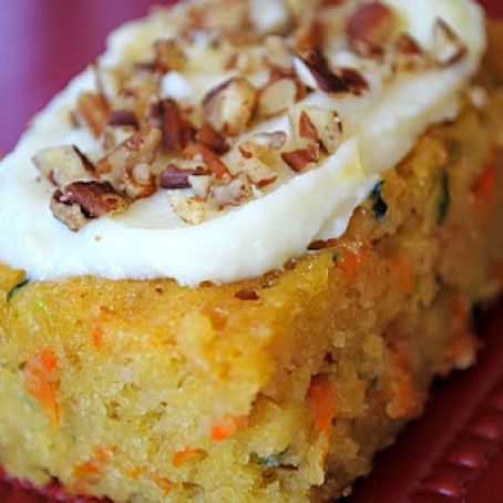 Carrot and Zucchini Bars with Lemon Cream Cheese Frosting