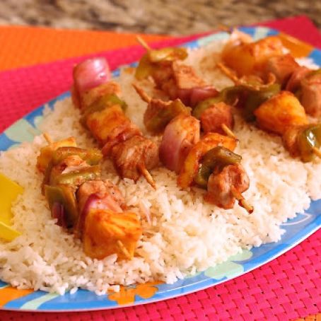 Pork and Pineapple Luau Kabobs