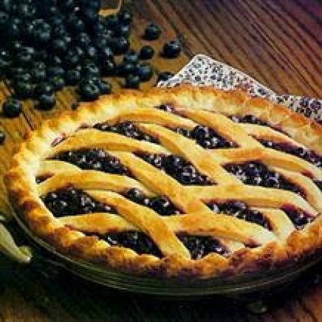 Lattice-Top Blueberry Pie