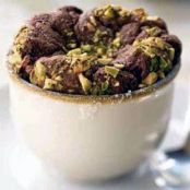 Chocolate Soufflés with Pistachios