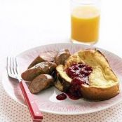 Baked French Toast with Raspberry Sauce