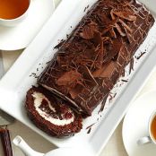Black Forest Cake Log