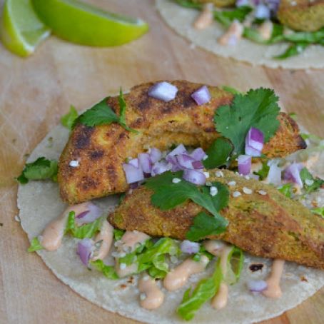 Cornmeal Crusted Avocado Tacos