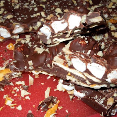 Rocky Road Pretzel Bark