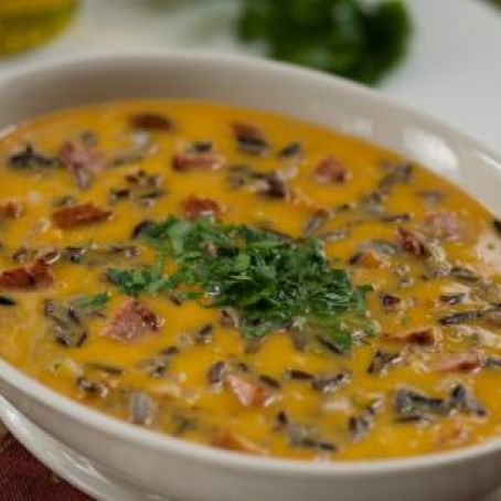 Smoked Sausage, Butternut Squash and Wild Rice Soup