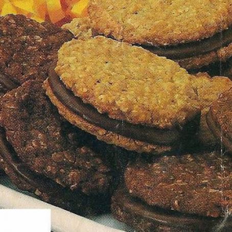 Chocolate oatmeal sandwich cookies