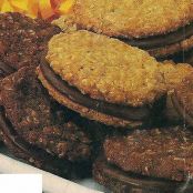 Chocolate oatmeal sandwich cookies