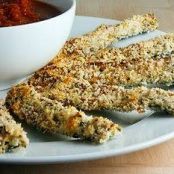 Parmesan Crusted Baked Zucchini Sticks with Marinara Sauce