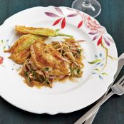 Chicken Breasts with Anchovy-Basil Pan Sauce