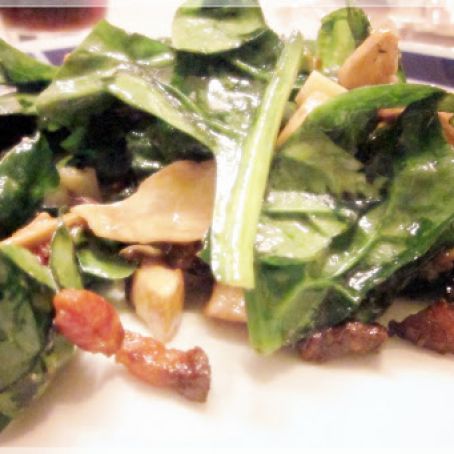 ENSALADA DE ESPINACA Y CHAMPIGNONES