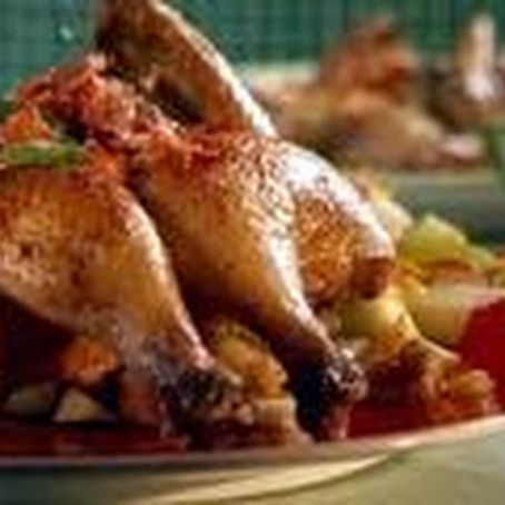 Butterflied Cornish Hens with Sage Butter