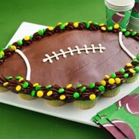 Football Cupcake Pull Apart Cake