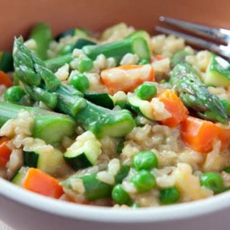 Brown Rice Spring Vegetable Risotto