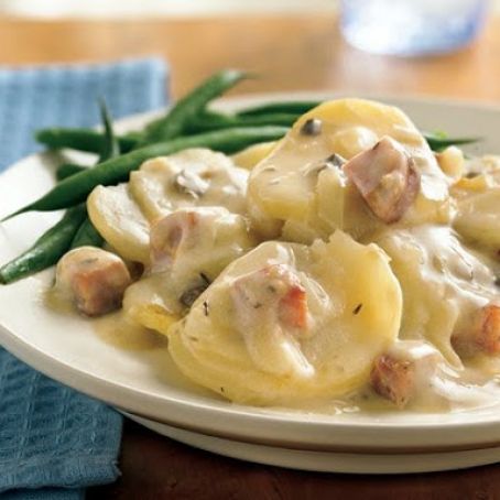 Au Gratin Potatoes and Ham