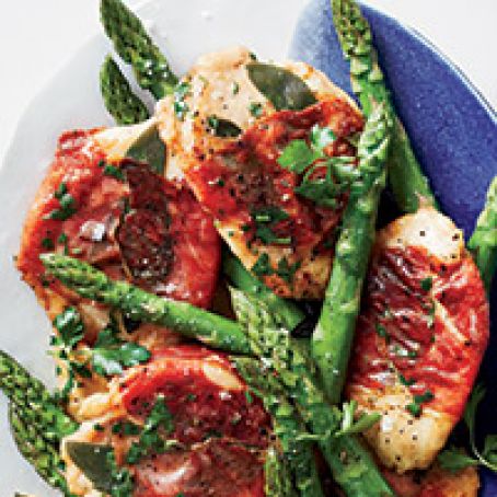 Chicken Saltimbocca with Asparagus