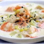 CREMA DE LANGOSTA CON KIWI