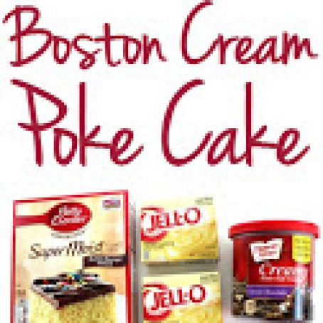 Boston Cream Poke Cake