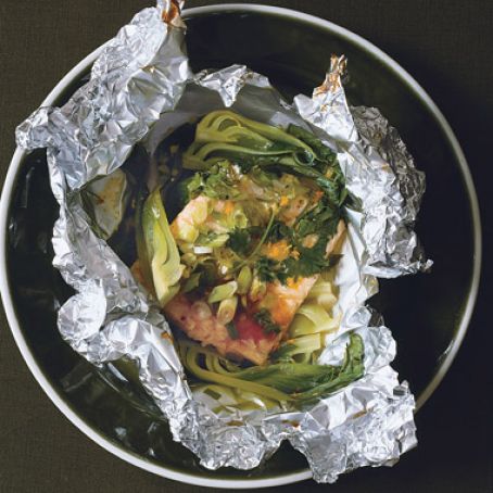 Salmon with Hoisin, Orange and Bok Choy