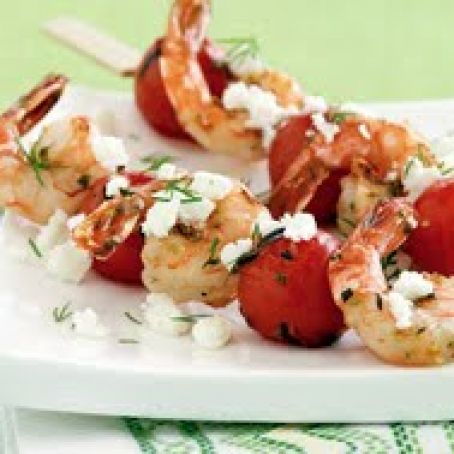 Lemon-Grilled Shrimp with Feta and Tomatoes