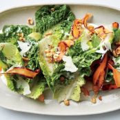 Little Gem Salad with Lemon Cream and Hazelnuts