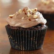Brownie Cupcakes with Hazelnut Buttercream
