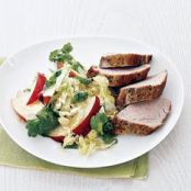 Pork Tenderloin with Cabbage & Apple Slaw