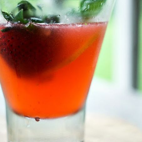 Boozy Strawberry Basil Lemonade
