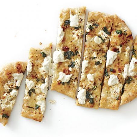 Roasted Garlic, Basil, and Burrata Pizza